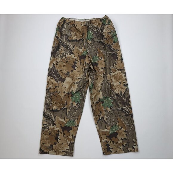 Vintage 90s Streetwear Mens XL Waterproof Advantage Camouflage Wide Leg Pants - Picture 1 of 10